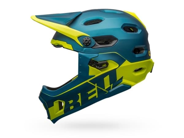Bell Helmets Super DH MIPS, Integral, Mountainbikehjälm, S, Gjuten, Expanderad polystyren, Polykarbonat, Blå, Lime
