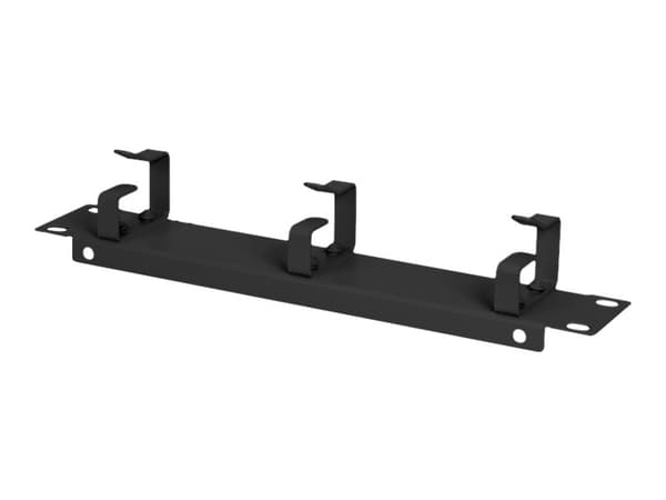 DIGITUS DN-10-ORG-1U-B - Kabelstyringspanel med ringer - rackmonterbar - svart, RAL 9005 - 1U - 10"