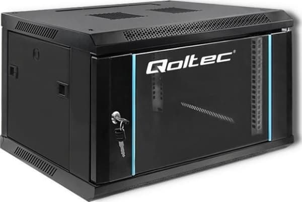 Qoltec - Rack skap - svart - 6U - 19"
