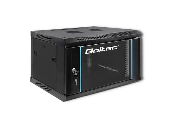 Qoltec - Rack skap - svart - 6U - 19"