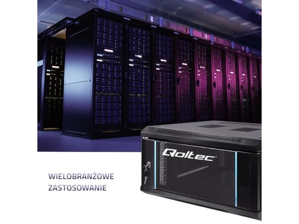 Qoltec - Rack skap - svart - 6U - 19"
