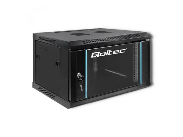 Qoltec - Rack skap - svart - 6U - 19"