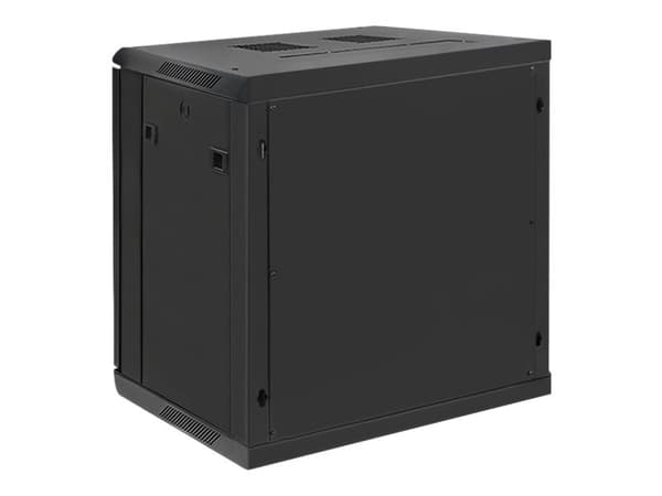 Qoltec - Rack skåp - svart - 12U - 19"