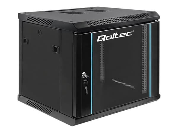 Qoltec - Rack skap - svart - 9U - 19"