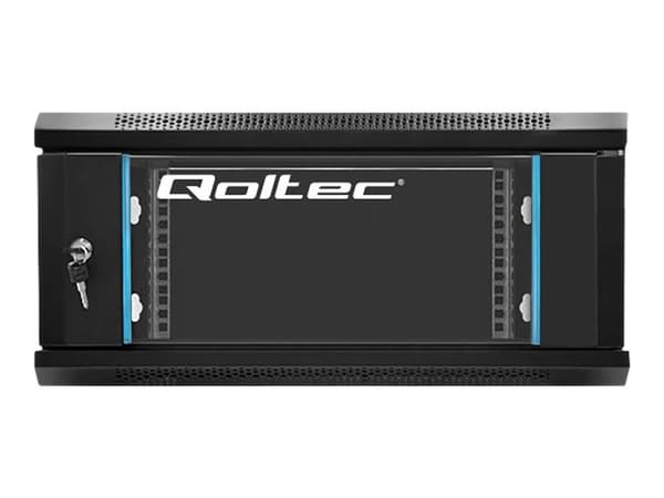 Qoltec - Rack skåp - svart - 4U - 19"