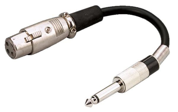 Monacor MCA-15/1, XLR (3-pin), Hankoppling, 6,35mm, Honkoppling, 0,15 m, Svart