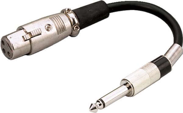 Monacor MCA-15/1, XLR (3-pin), Hankoppling, 6,35mm, Honkoppling, 0,15 m, Svart