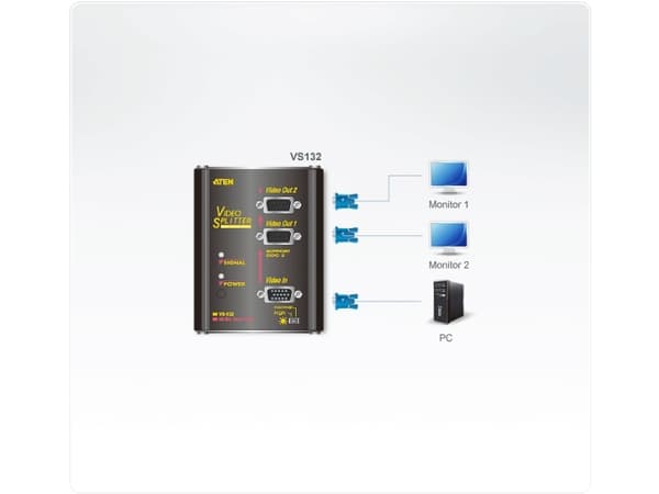 ATEN VS132A-AT-G videohaaroitin VGA 2x VGA