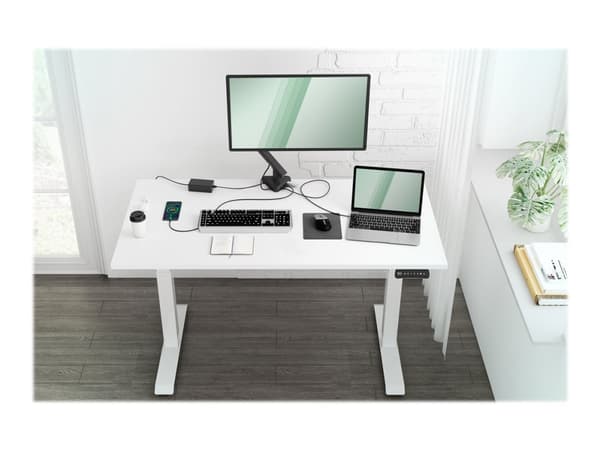 DIGITUS DA-90405 - Monteringssett (leddarm, gassfjær, dokkingstasjon, klemmesokkel) - for Skjerm - stål, aluminium, plastikk - svart - skjermstørrels