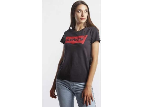 Levi`s Levi's The Perfect Large Batwing Tee 173690201 svart XXS