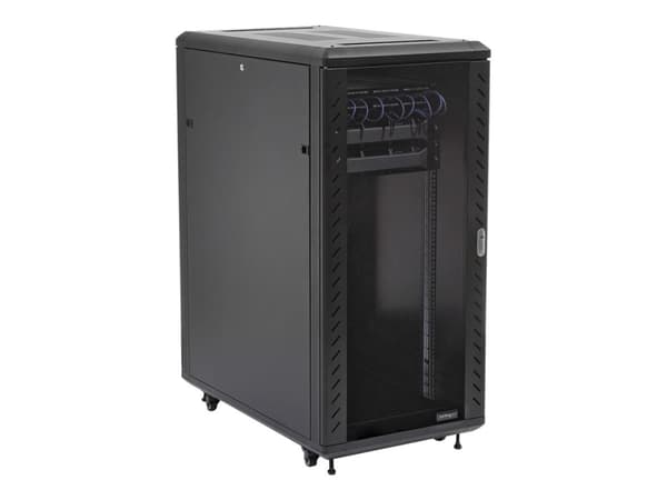 StarTech.com 32U 19" Server Rack Cabinet, Adjustable Depth 6-32 inch, Lockable 4-Post Network/Data/AV Equipment Rack Enclosure w/ Glass Door & Caster