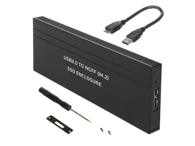Maclean MCE582, SSD-kabinett, M.2, SATA, 5 Gbit/s, USB-tilkobling, Sort Sort
