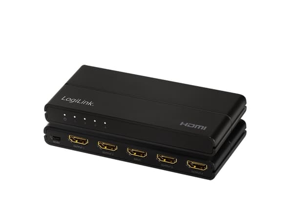 LogiLink HD0037, HDMI, 4x HDMI, Svart, Akrylnitrilbutadienstyren (ABS), 600 MHz, DTS, DTS-HD Master Audio, Dolby Digital, Dolby TrueHD