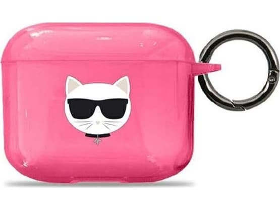 Karl Lagerfeld KLA3UCHFP AirPods 3-skydd Pink/Pink Choupette