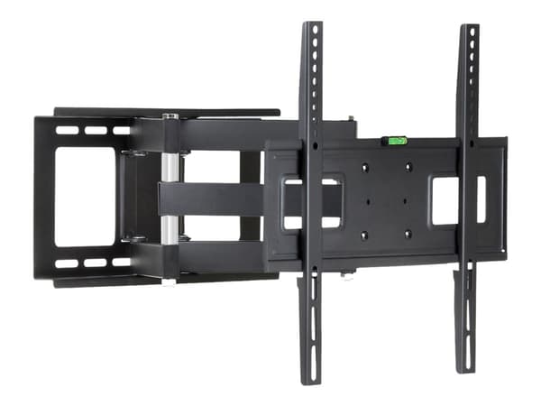 ART AR-80 - Brakett - justerbare dobbeltarmer - for LCD-TV - metall - pulverbelagt svart - skjermstørrelse: 32"-65" - monteringsgrensesnitt: inntil 4 Sort