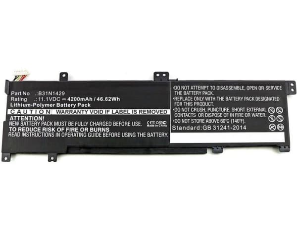 CoreParts - Akut tietokoneen akku - Litium-polymeeri - 4200 mAh - 46.6 Wh - lajitelma - ASUS A501LB; A501UX - akkuihin