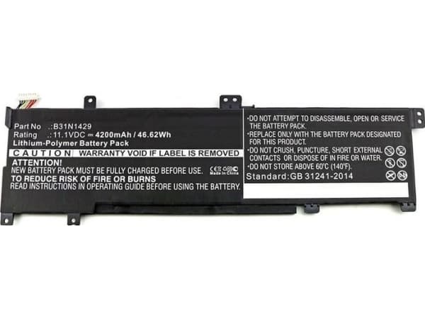 CoreParts - Akut tietokoneen akku - Litium-polymeeri - 4200 mAh - 46.6 Wh - lajitelma - ASUS A501LB; A501UX - akkuihin