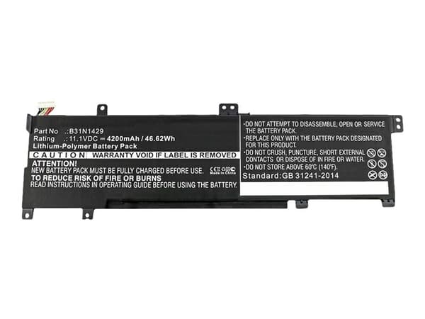 CoreParts - Akut tietokoneen akku - Litium-polymeeri - 4200 mAh - 46.6 Wh - lajitelma - ASUS A501LB; A501UX - akkuihin
