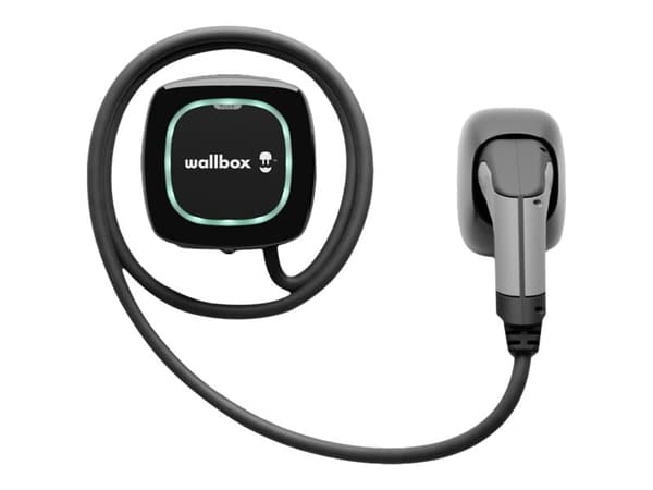 Wallbox Pulsar Plus laddbox - 22 kW - 32A - Typ 2-laddkabel på 5 meter Svart
