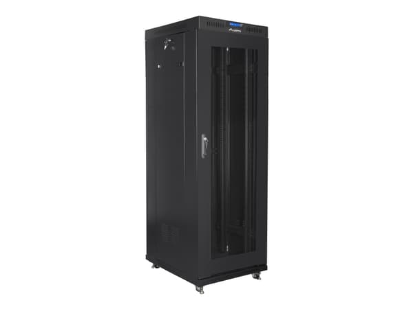 Lanberg - Rack skåp - med skärm, 4 kylfläktar - svart, RAL 9004 - 37U - 19"