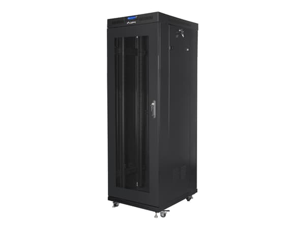 Lanberg - Rack skåp - med skärm, 4 kylfläktar - svart, RAL 9004 - 37U - 19"