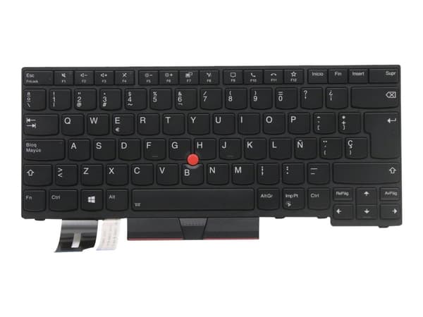 Primax - Ersättningstangentbord för bärbar dator - med Trackpoint - bakgrundsbelyst - spansk - svart - för ThinkPad P14s Gen 1; P14s Gen 2; T14 Gen 1