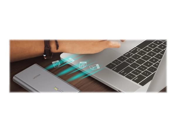 Unitek SolidForce - Förvaringslåda - M.2 - M.2 NVMe Card / PCIe 3.0 (NVMe) - USB 3.2 (Gen 2) - rymdgrå