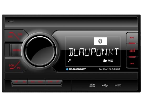 Blaupunkt PALMA 200 DAB BT, Musta, 2 DIN, 160 W, 4.0 kanavaa, 40 W, 20 - 18000 Hz