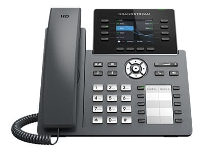 Grandstream GRP2634 - VoIP-telefon - IEEE 802.11a/b/g/n/ac (Wi-Fi) / Bluetooth - 5-vägs samtalsförmåg - SIP, RTCP, RTP, SRTP - 8 linjer Svart