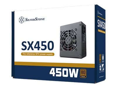 SilverStone SST-SX450-B - Strømforsyning (intern) - ATX12V 2.4/ SFX12V - 80 PLUS Bronze - AC 90-265 V - 450 Watt - aktiv PFC - sort