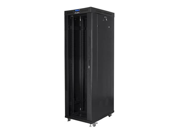 Lanberg skap 19" STÅENDE RACK SKAP 42U 600X1000 SORT LCD GLASSDØR LANBERG (FLAT PAKKE)