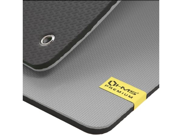 MFK08 Grå-svart FITNESS MAT 140*60CM EVA 15MM HMS PREMIUM