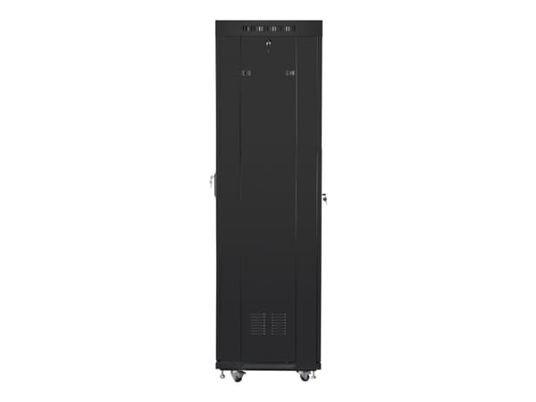 Lanberg - Rack skåp - med skärm - svart, RAL 9004 - 42U - 19"