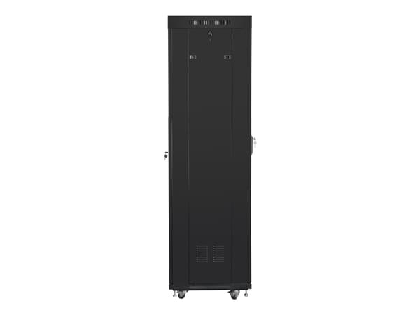 Lanberg - Rack skåp - med skärm - svart, RAL 9004 - 42U - 19"