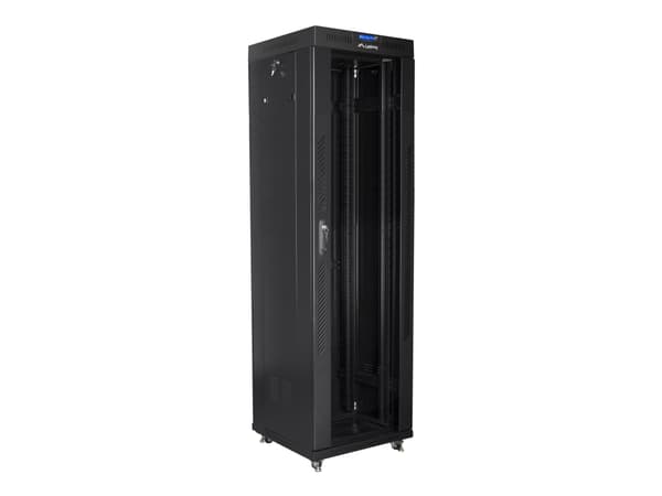 Lanberg - Rack skåp - med skärm - svart, RAL 9004 - 42U - 19"