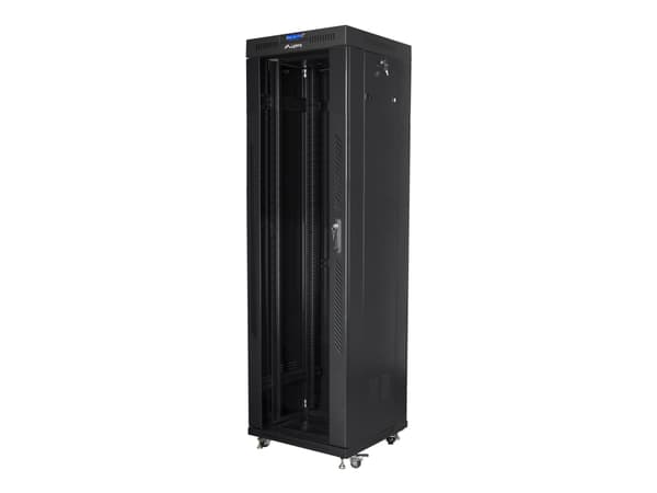 Lanberg - Rack skåp - med skärm - svart, RAL 9004 - 42U - 19"