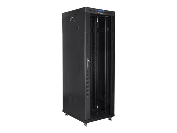 Lanberg - Rack skåp - med skärm, 4 kylfläktar - svart, RAL 9004 - 37U - 19"