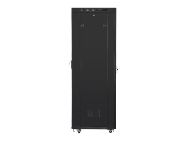 Lanberg - Rack skap - med 4 kjølevifter, display - svart, RAL 9004 - 42U - 19"