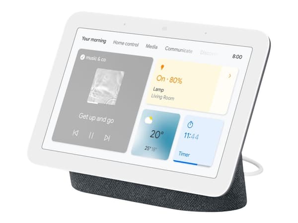 Google Nest Hub (2nd Gen) - Smart display - LCD 7" - trådlös - IEEE 802.11b/g/n/ac, Bluetooth - träkol
