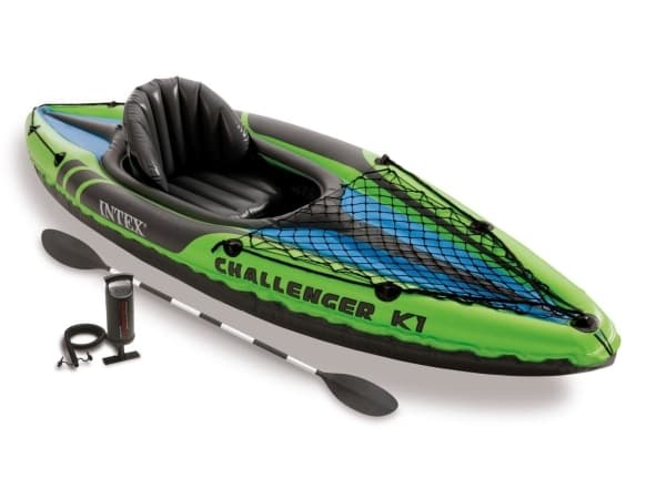 KAJAKK INTEX CHALLENGER K1 Sort, Blå, Grønn, Grå