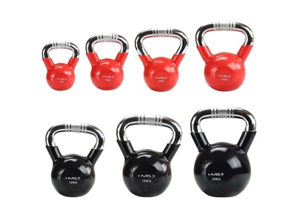 HMS Kettlebell Cast iron KTC06 handle knurled chrome red 6 kg (17-64-071)