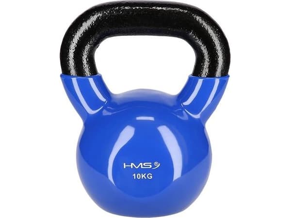 HMS Kettlebell Cast Iron, Vinyl Coated 10kg blue (17-64-049)