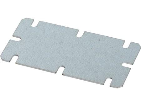 Fibox Mounting plate for MNX MIV 100 (L x W) 98 mm x 48 mm Steel Light grey Compatible with Order no. 52 76 14 · Order no. 52 76 26 · Order no. 52 76