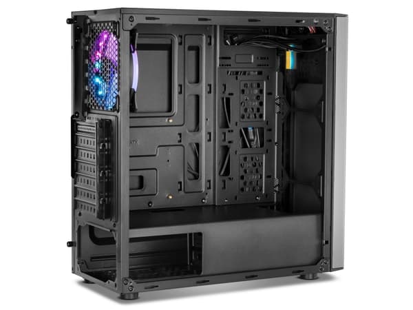 NOX Infinity Omega - - genomskinlig sidopanel (härdat glas) - ingen strömförsörjning - USB/ljud