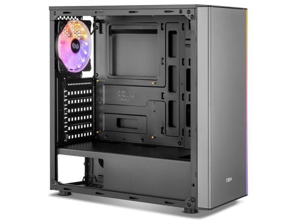 NOX Infinity Omega - - genomskinlig sidopanel (härdat glas) - ingen strömförsörjning - USB/ljud
