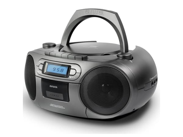 Aiwa BBTC-550MG, 1,5 kg, Musta, Hopea, Kannettava CD-soitin