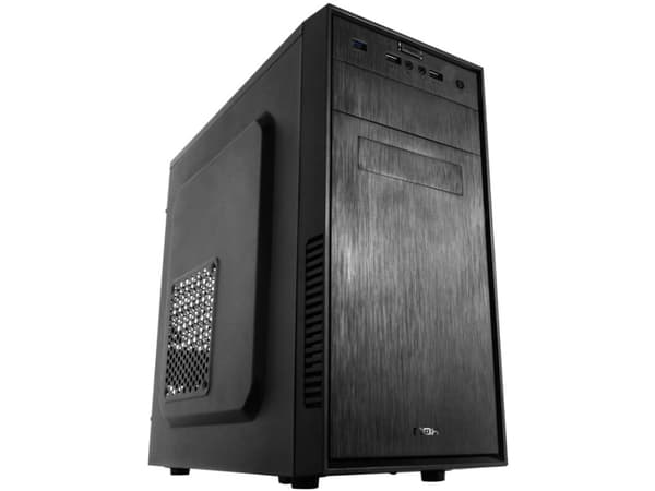 NOX Forte - Tower - micro ATX - ingen strömförsörjning (ATX) - svart, borstad svart - USB/ljud