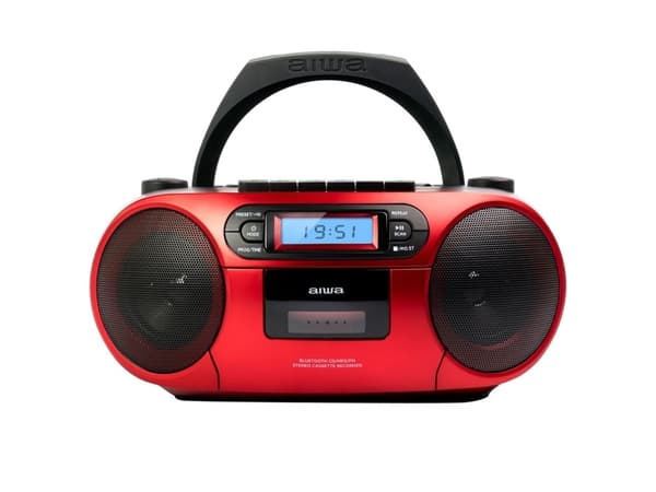 Aiwa BBTC-550RD, 1,5 kg, Svart, Röd, Bärbar CD-spelare