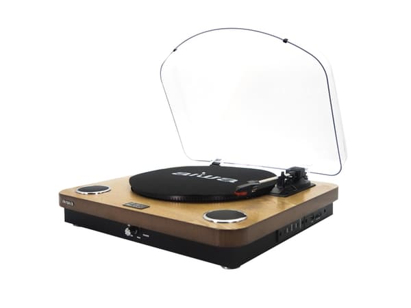 Aiwa Patefonas 2x5W RMS su Bluetooth / USB / SD / FM radiju, medžio spalvos
