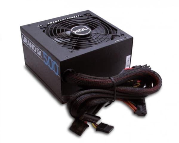 NOX Urano SX, 500 W, 230 V, 50 Hz, 4 A, +12V,+3.3V,+5V,+5Vsb,-12V, passiv